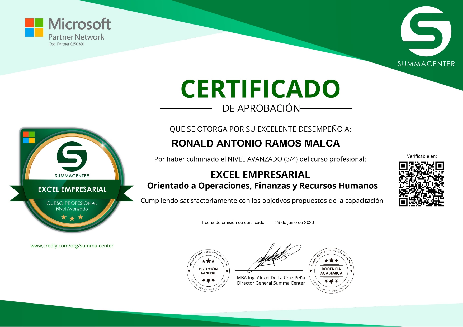 EXCEL EMPRESARIAL AVANZADO
