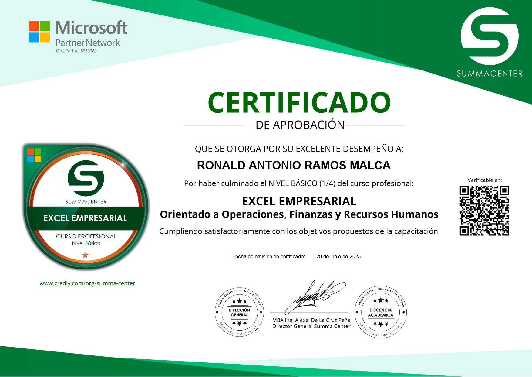 EXCEL EMPRESARIAL BASICO